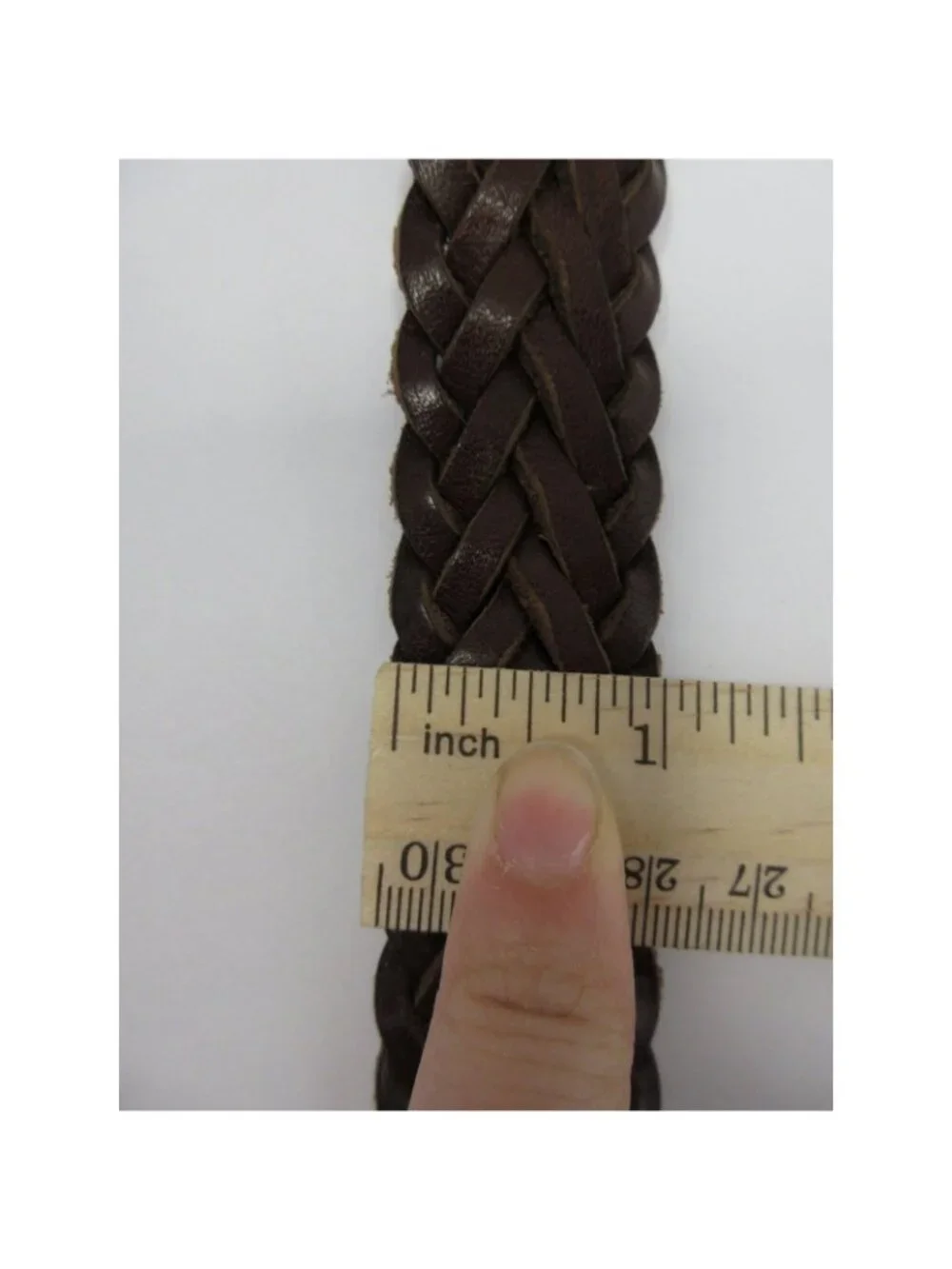 VINTAGE Gap Belt XXL Genuine Leather Braided Brass Buckle Classic